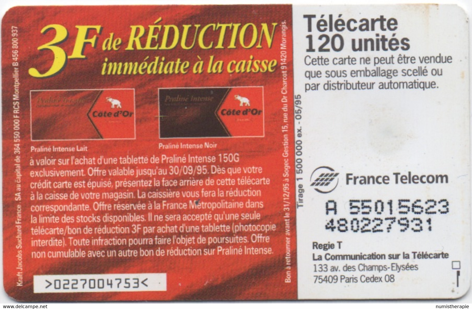 Chocolat : Côte D'Or 1995 - Levensmiddelen