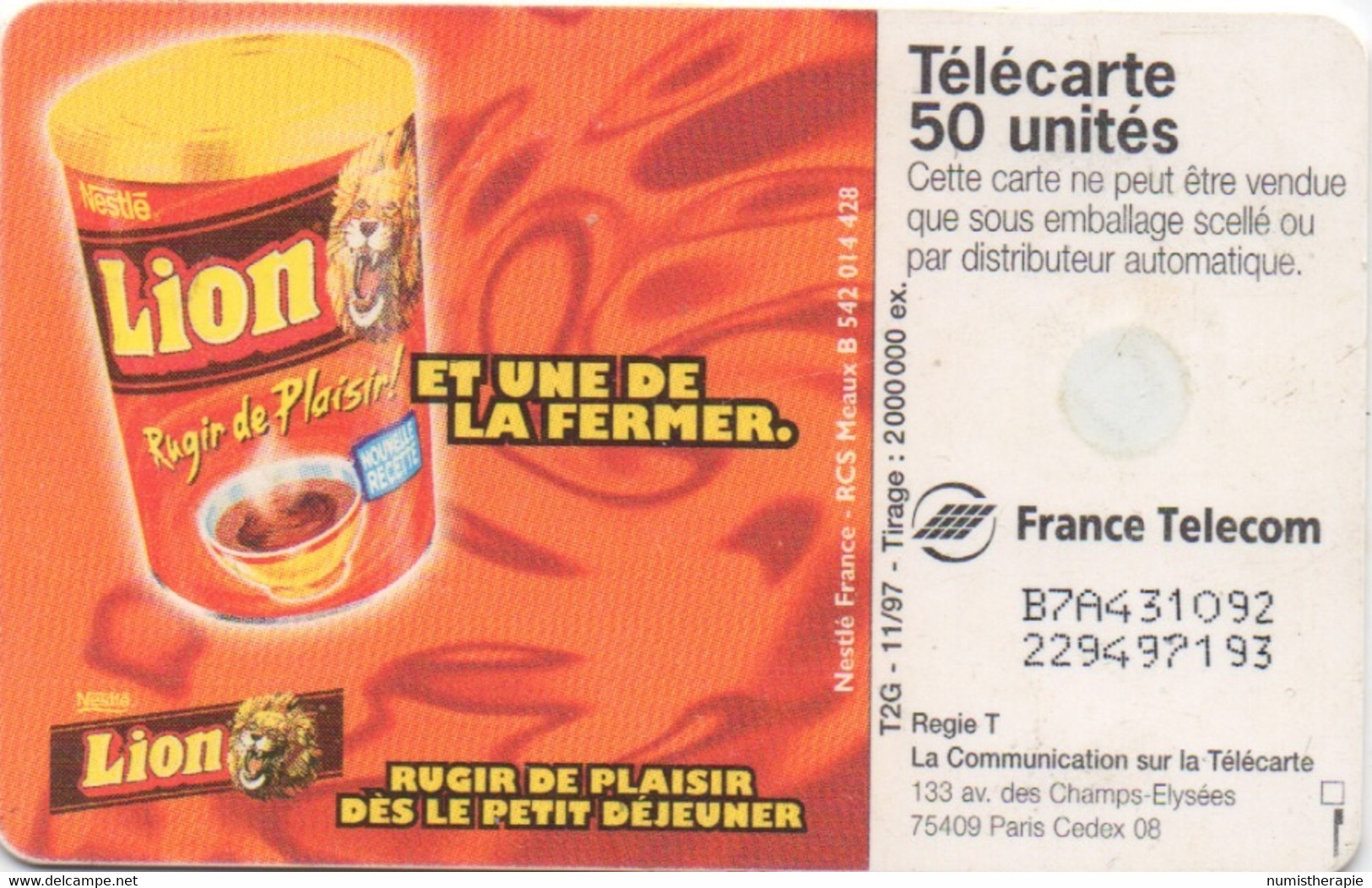 Lion : Rugir De Plaisir Dès Le Petit Déjeuner 1997 - Alimentation