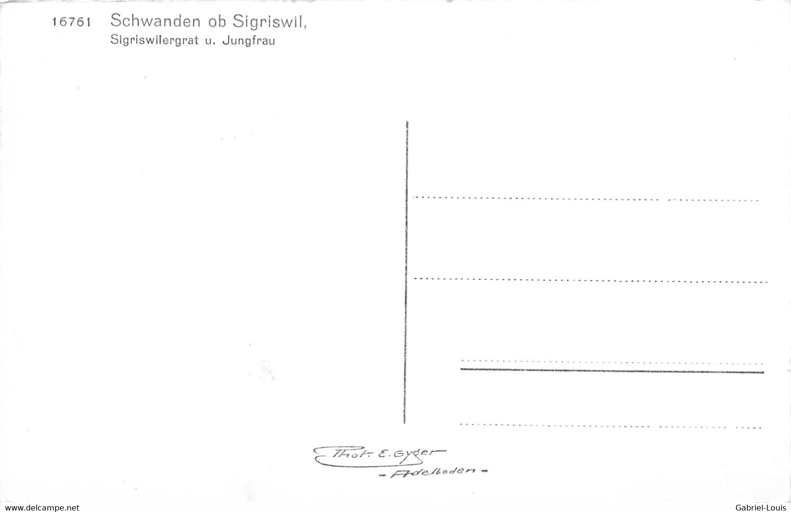 Schwanden Ob Sigriswil Jungfrau - Sigriswil