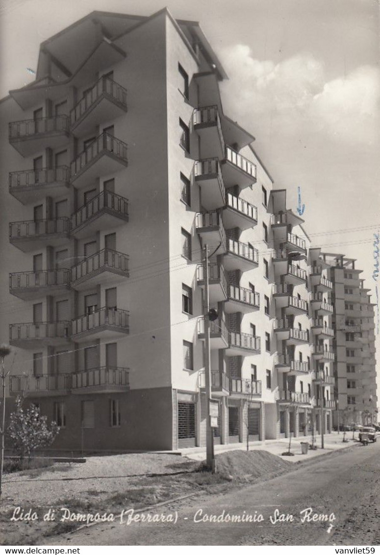 LIDO DI POMPOSA-FERRARA-CONDOMINIO SAN REMO- CARTOLINA VERA FOTOGRAFIA VIAGGIATA IL 3-8-1966 - Ferrara