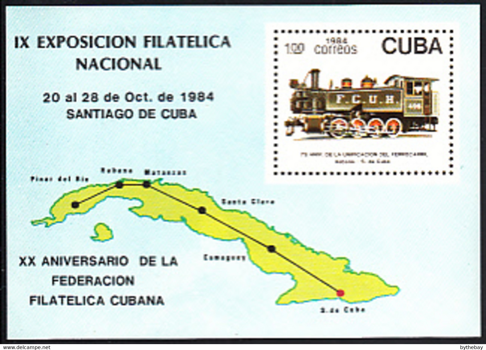 Cuba 1984 MNH Sc #2744 1p Train Engine - Neufs