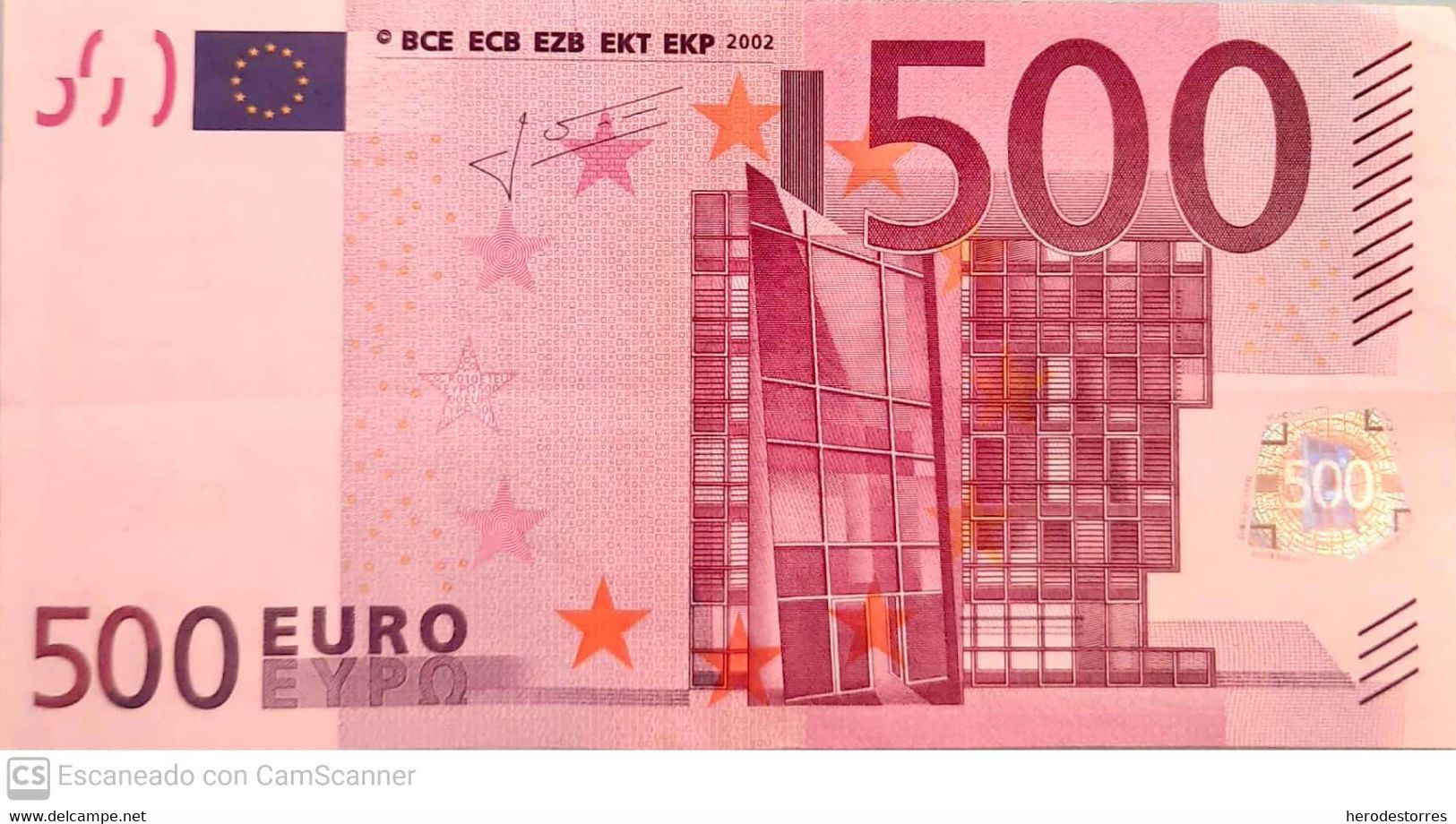 500 EURO ALEMANIA(X) Low Nummer, R010 Año 2002, Segunda Firma TRICHET, Very Scarce - 500 Euro