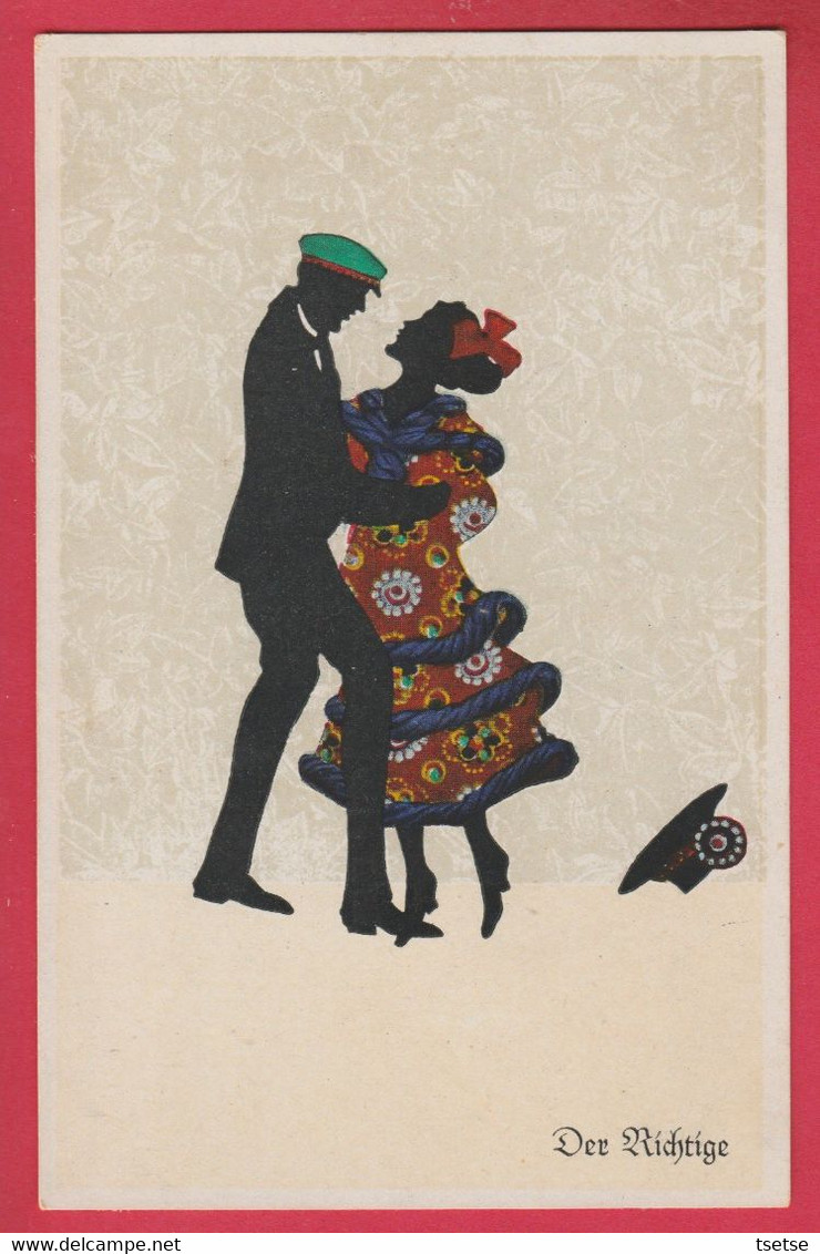 Carte Postale Représentant Une Silhouette - La Bonne Façon De Danser  -15 ( Voir Verso ) - Scherenschnitt - Silhouette