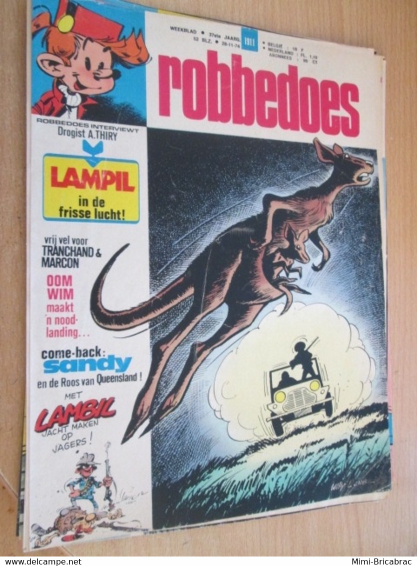 SPI121 EN NEERLANDAIS /  COUVERTURE SANDY ET HOPPY Par LAMBIL , Tiré D'un SPIROU ROBBEDOES Des Années 70 , Récit Complet - Robbedoes (Spirou)