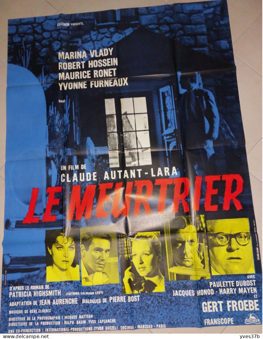 "Le Meurtrier" Marina Vlady, R. Hossein, M. Ronet...1963 - Affiche 120x160 - TTB - Plakate & Poster