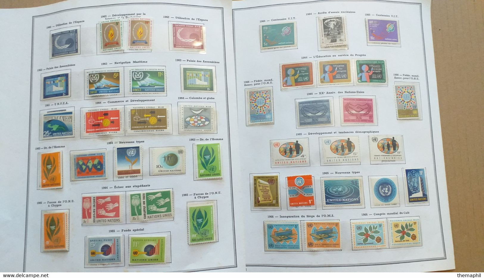 lot n° TH 311  NATIONS-UNIS collection dans un album neufs xx / x et qq sans gomme mais grande majorités neufs xx