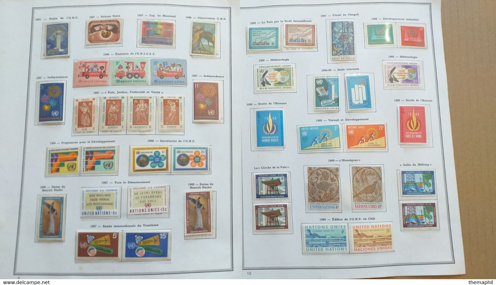 lot n° TH 311  NATIONS-UNIS collection dans un album neufs xx / x et qq sans gomme mais grande majorités neufs xx