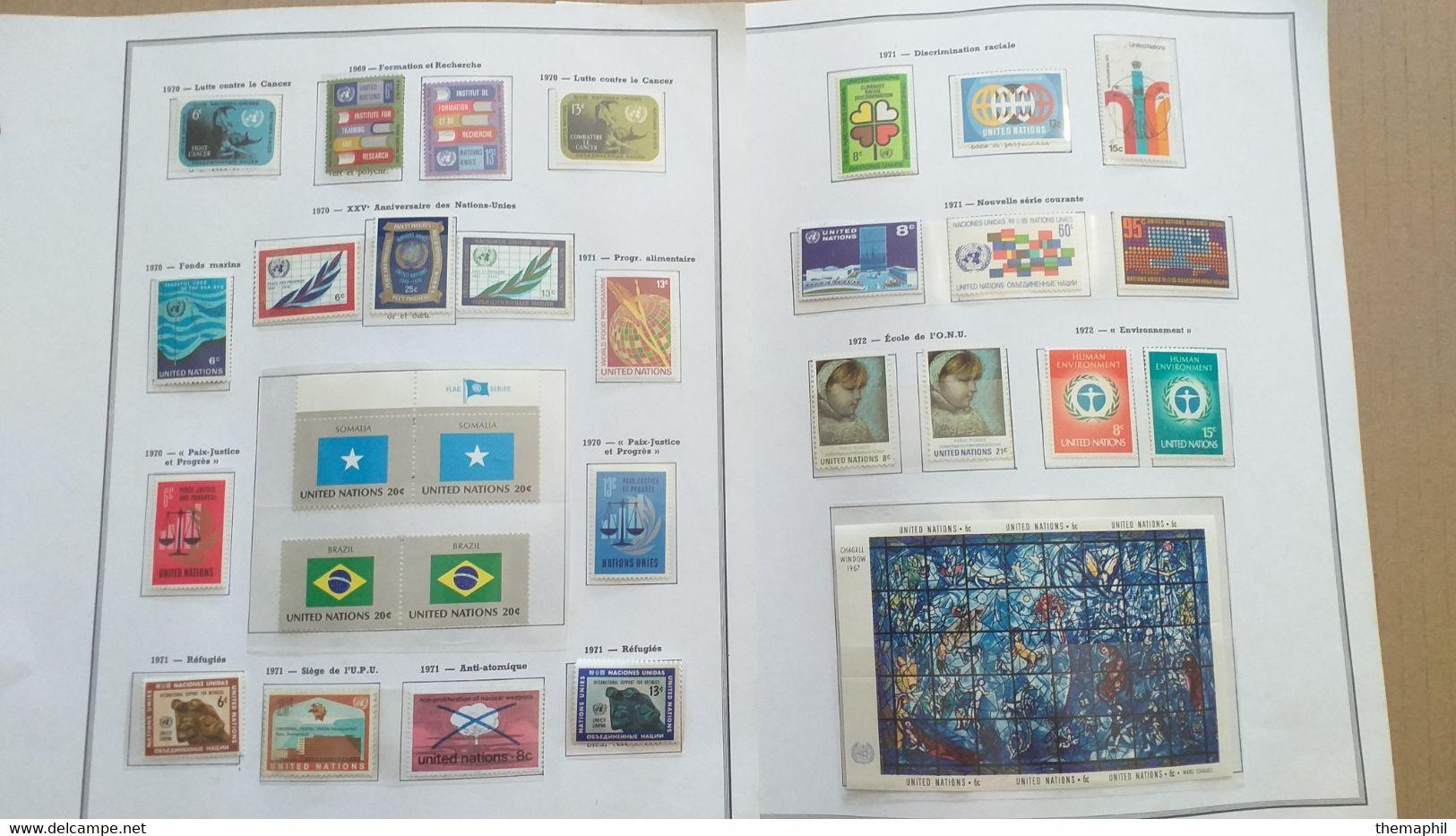 lot n° TH 311  NATIONS-UNIS collection dans un album neufs xx / x et qq sans gomme mais grande majorités neufs xx