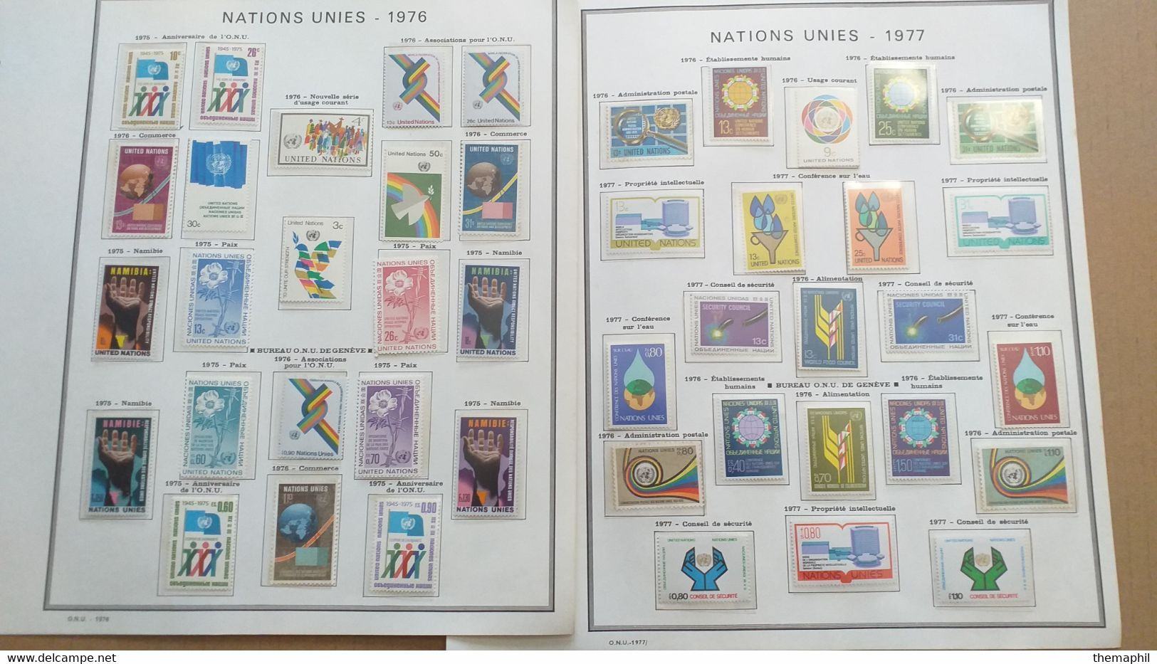 lot n° TH 311  NATIONS-UNIS collection dans un album neufs xx / x et qq sans gomme mais grande majorités neufs xx