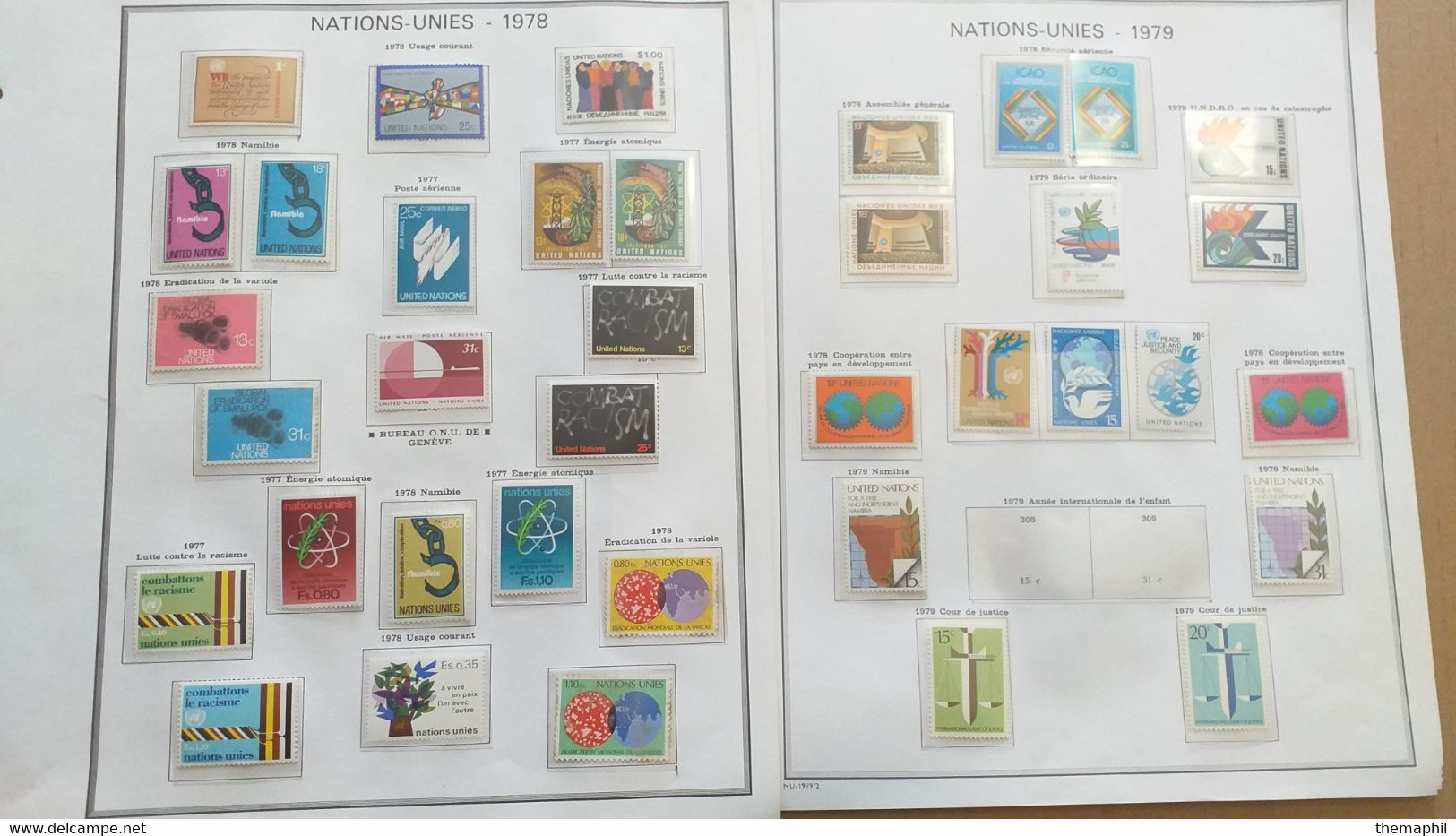 lot n° TH 311  NATIONS-UNIS collection dans un album neufs xx / x et qq sans gomme mais grande majorités neufs xx