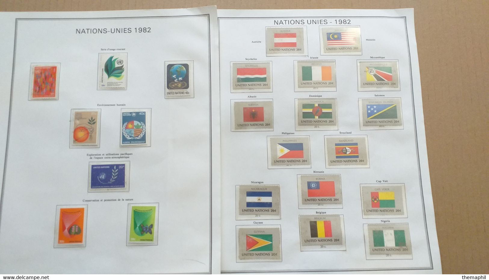 lot n° TH 311  NATIONS-UNIS collection dans un album neufs xx / x et qq sans gomme mais grande majorités neufs xx