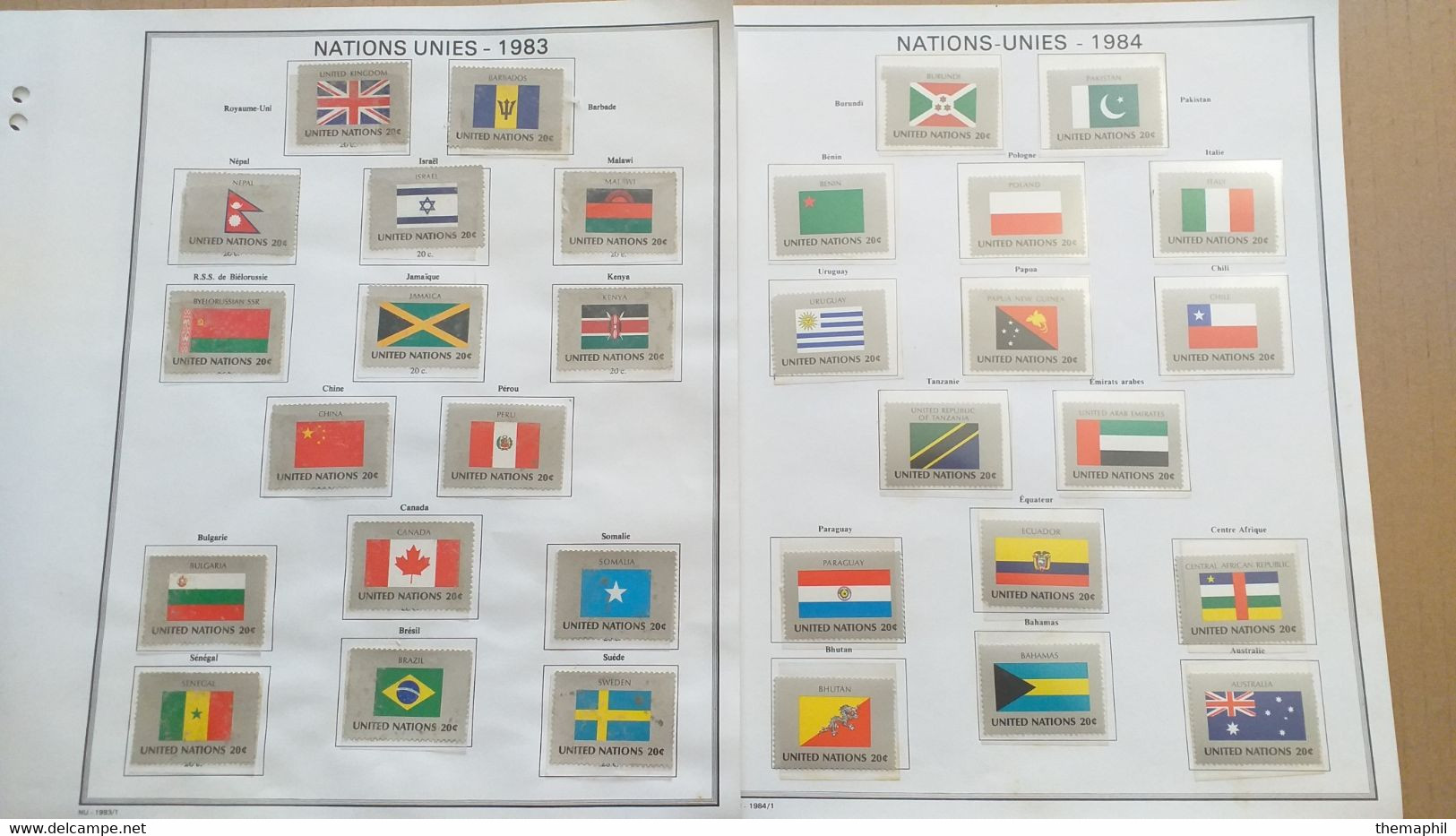 lot n° TH 311  NATIONS-UNIS collection dans un album neufs xx / x et qq sans gomme mais grande majorités neufs xx