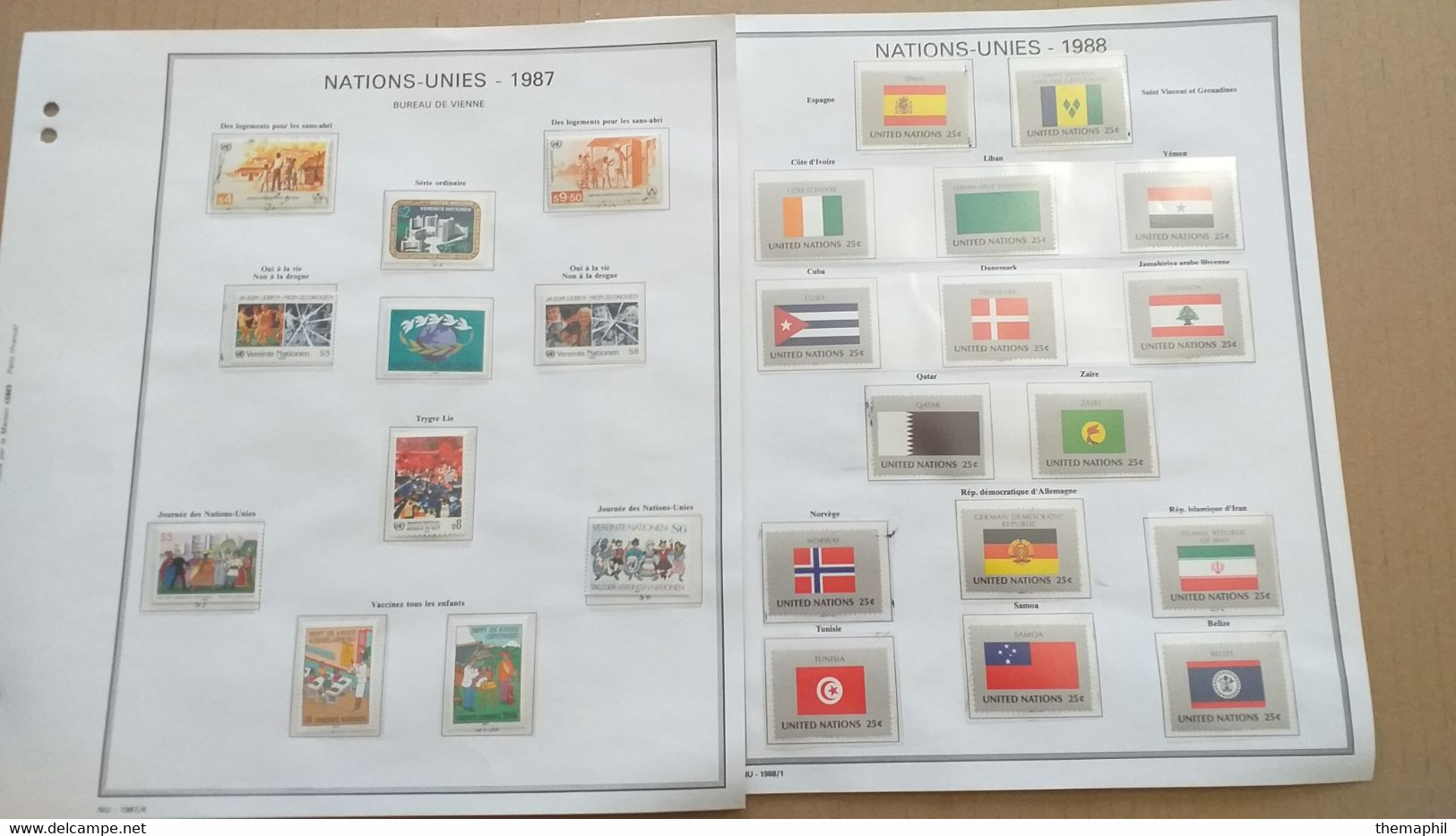 lot n° TH 311  NATIONS-UNIS collection dans un album neufs xx / x et qq sans gomme mais grande majorités neufs xx