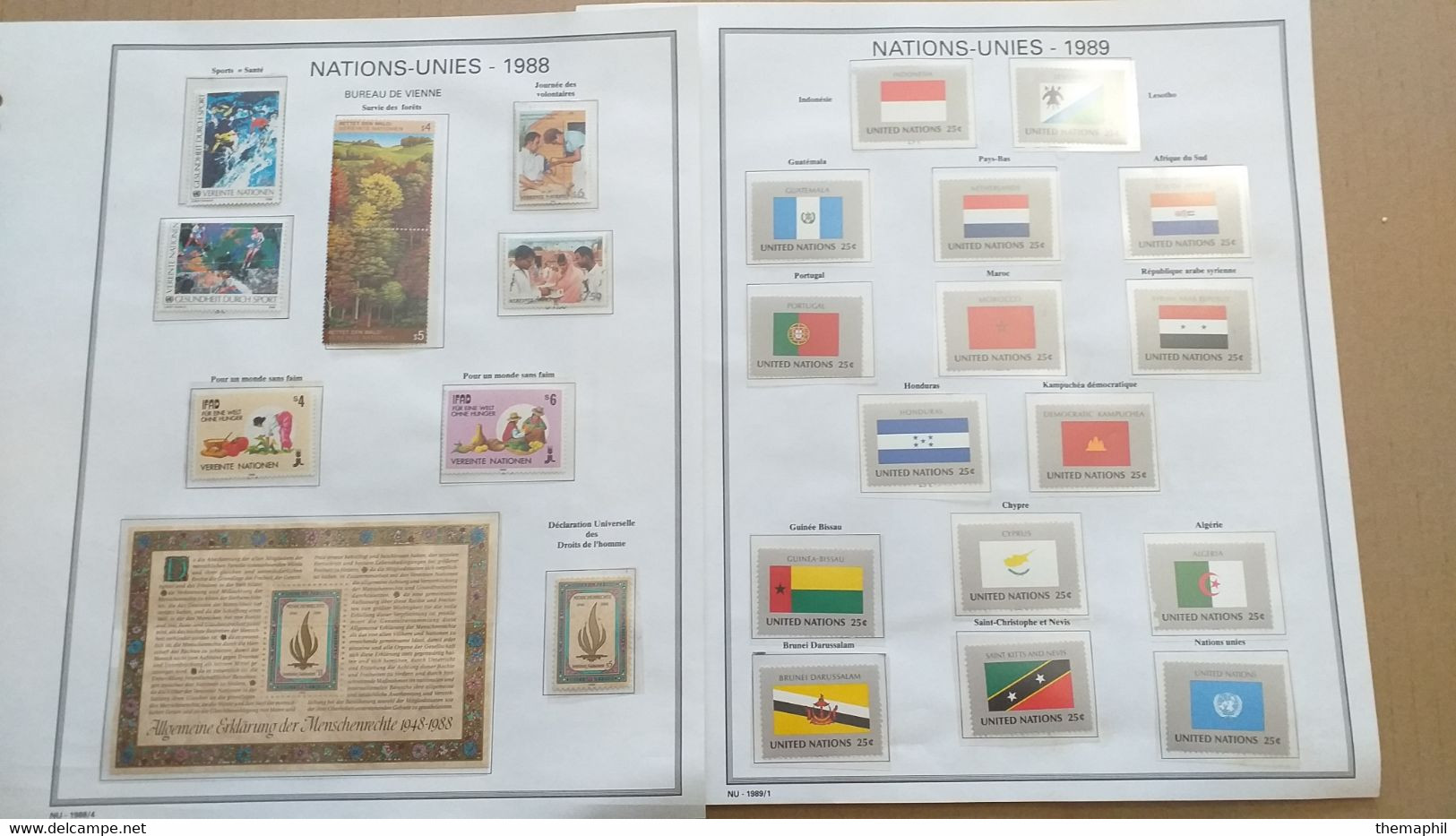 lot n° TH 311  NATIONS-UNIS collection dans un album neufs xx / x et qq sans gomme mais grande majorités neufs xx