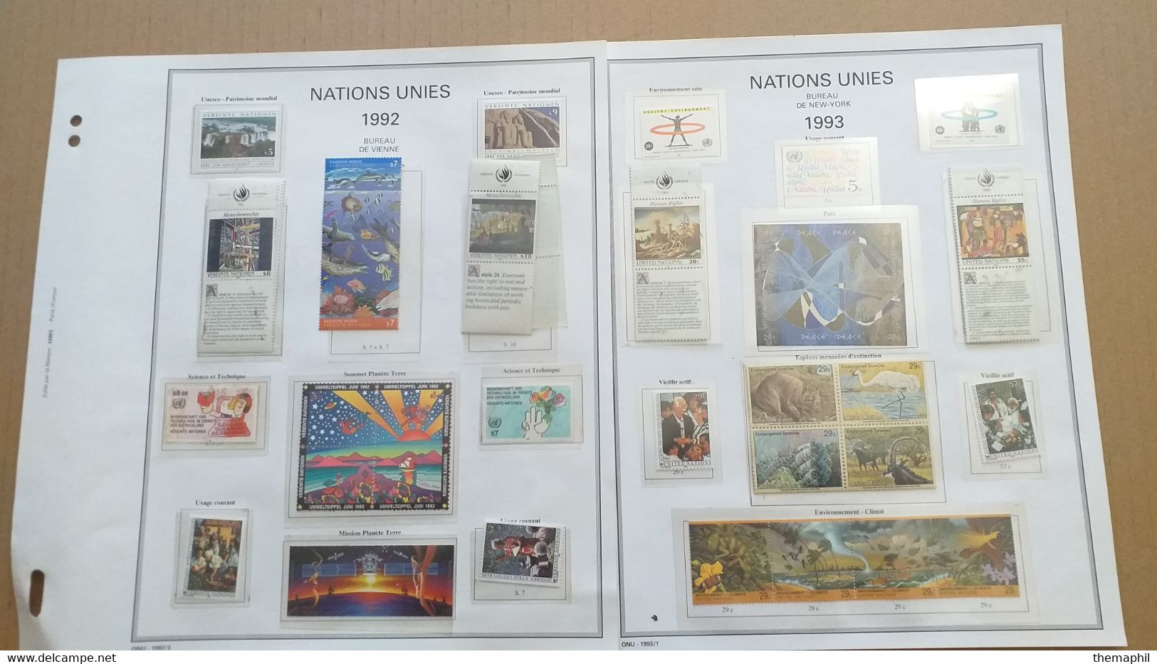 lot n° TH 311  NATIONS-UNIS collection dans un album neufs xx / x et qq sans gomme mais grande majorités neufs xx