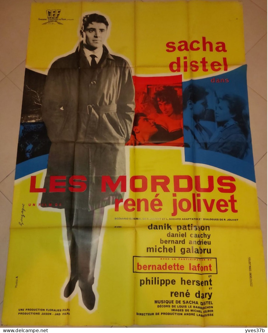 Les Mordus S. Distel, B. Lafont, Galabru, R. Jolivet...1960 - Affiche 120x160 -TB - Affiches & Posters