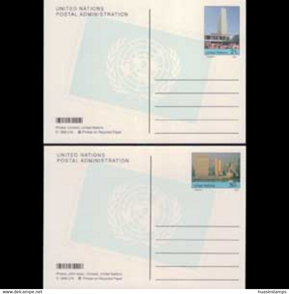 UN-NEW YORK 1997 - Pre-stamped Cards-Headquarters - Storia Postale