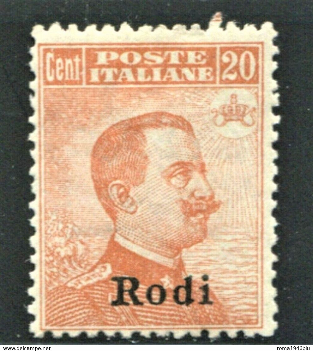 EGEO RODI 1917 20 C. SASSONE N.12 ** MNH - Ägäis (Rodi)