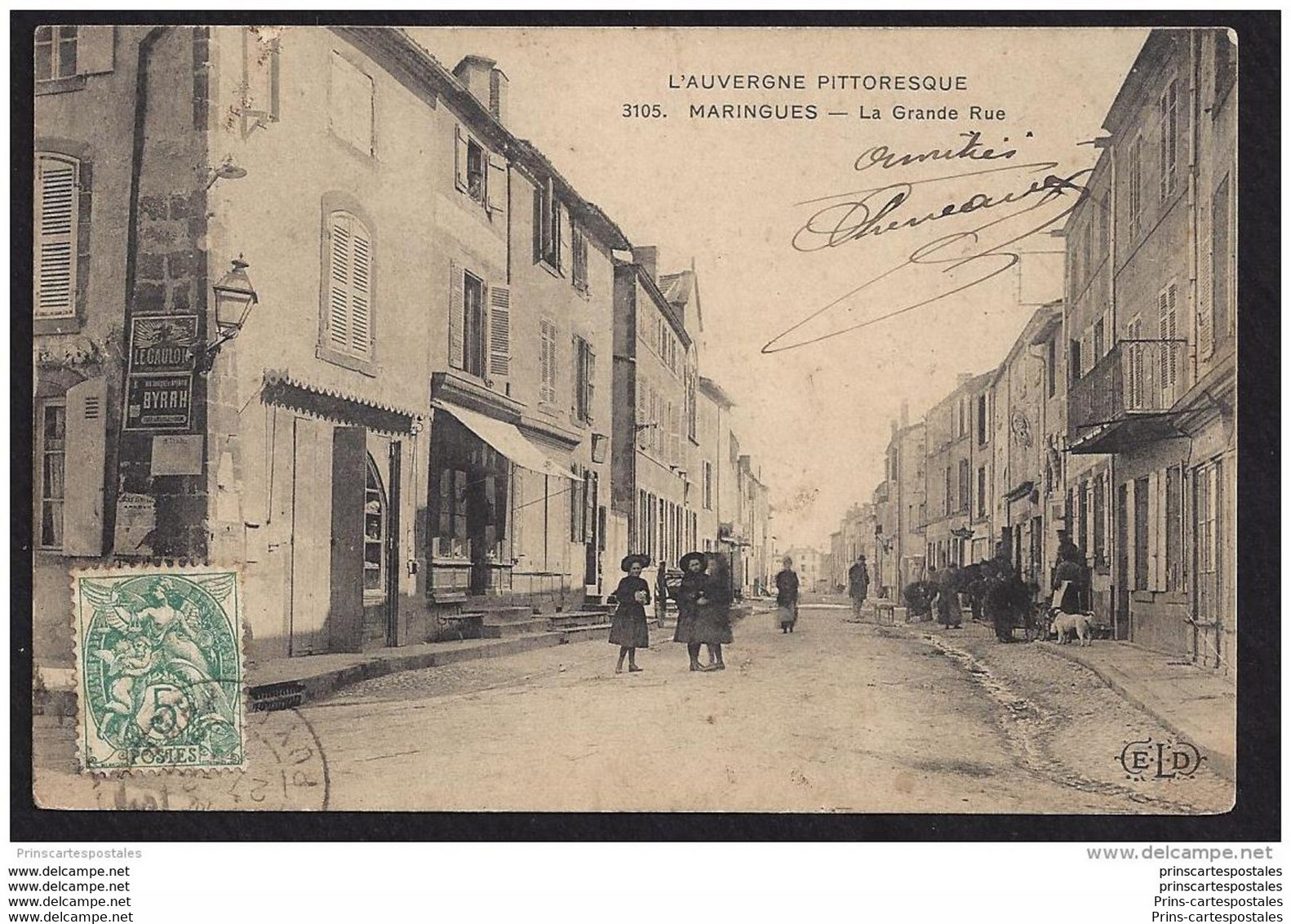 CPA 63 Maringues La Grande Rue - Maringues