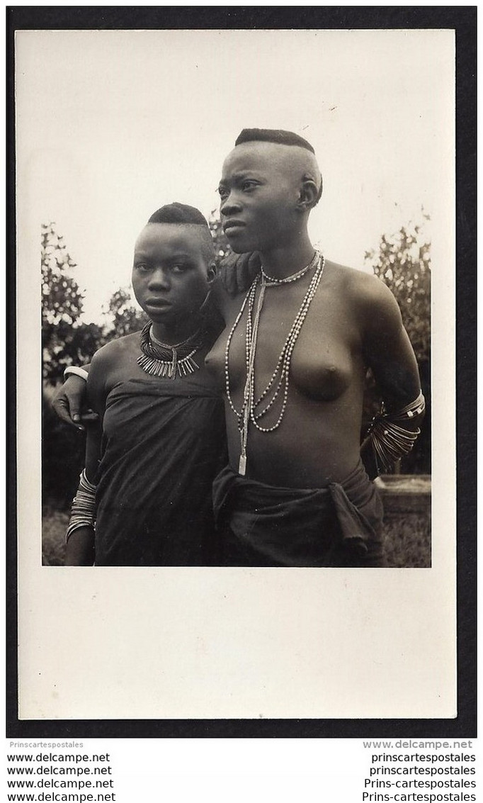 CPA Carte Photo Deux Jeunes Femmes Seins Nus Photo Tropica - Kinshasa - Leopoldville