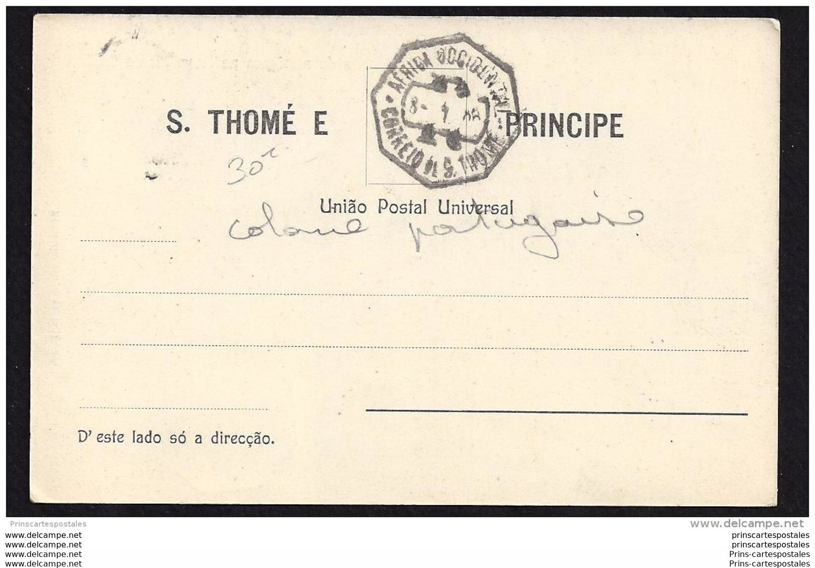 CPA Sao Thomé Et Principe Habitaçoes De Serviçaes Na Roça Monte Cfé - Santo Tomé Y Príncipe