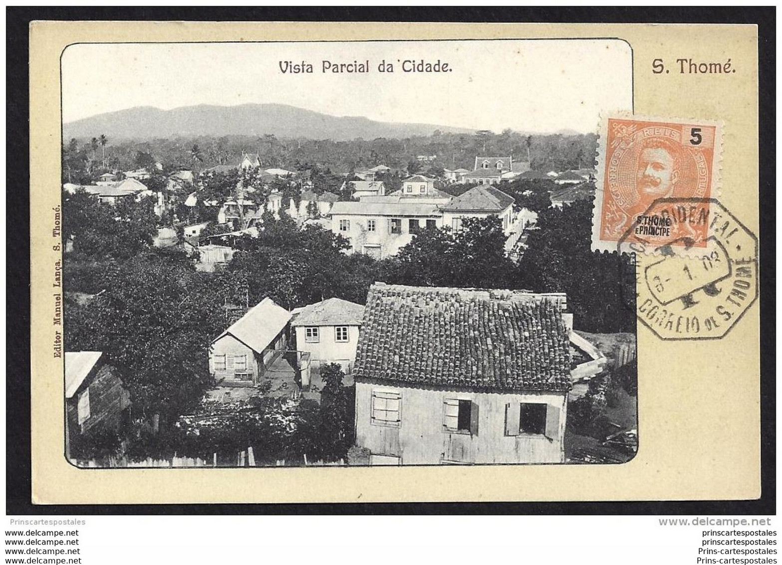 CPA Sao Thomé Et Principe Vista Parcial Da Cidade - Sao Tome Et Principe