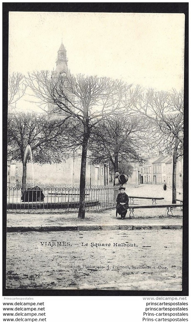 CPA 95 Viarmes Le Square Halbout - Viarmes