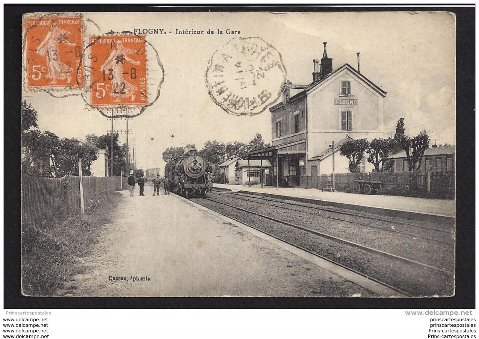 CPA 89 Flogny La Gare Et Le Train - Flogny La Chapelle