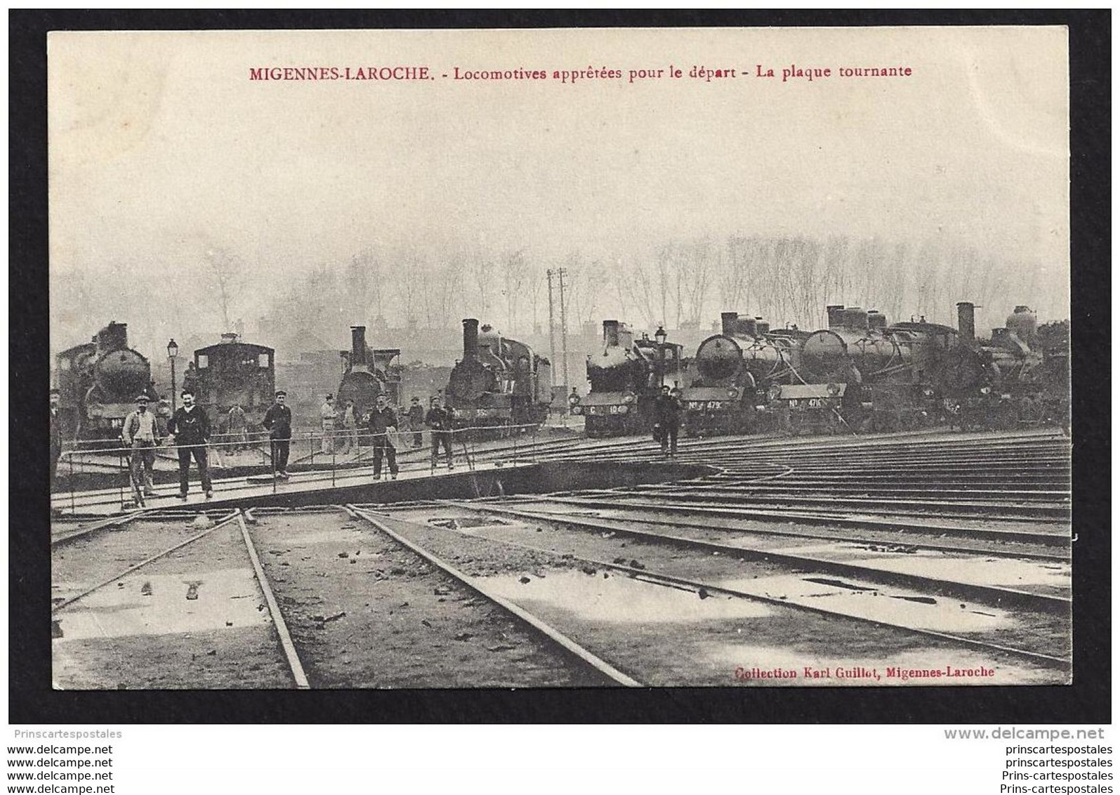 CPA 89 Migennes Locomotives Appretees Pour Le Depart La Plaque Tournante - Migennes