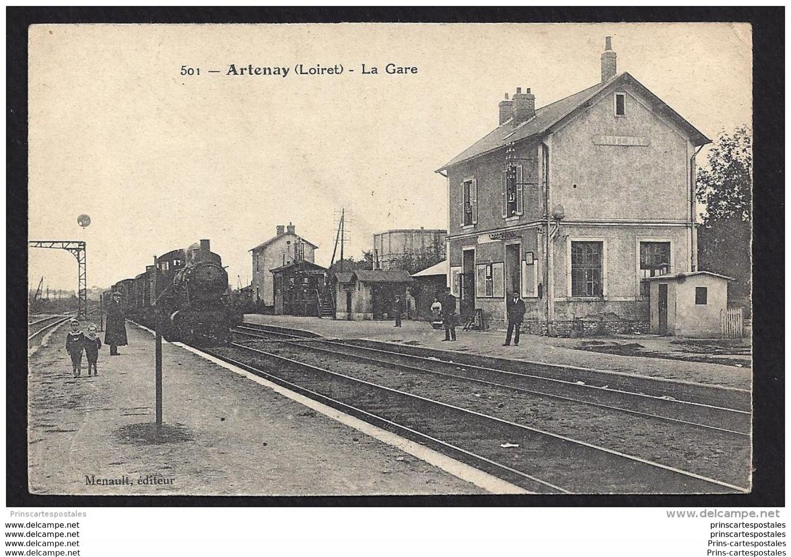 CPA 45 Artenay La Gare Et Le Train - Artenay