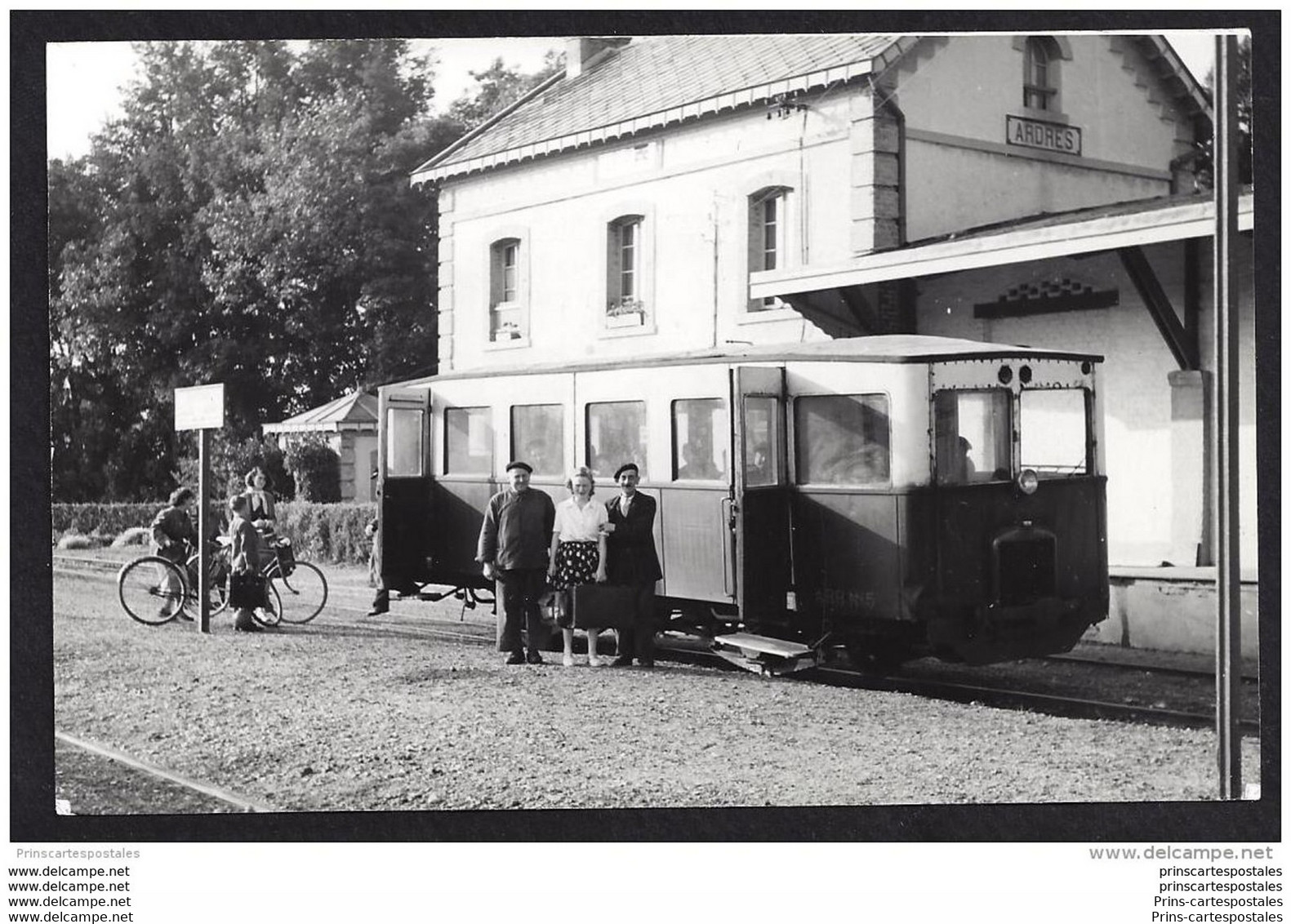 CPA 62 Photo Bazin Format Cpa Ardres La Gare Et L'autorail Ligne D' Anvin à Calais - Ardres