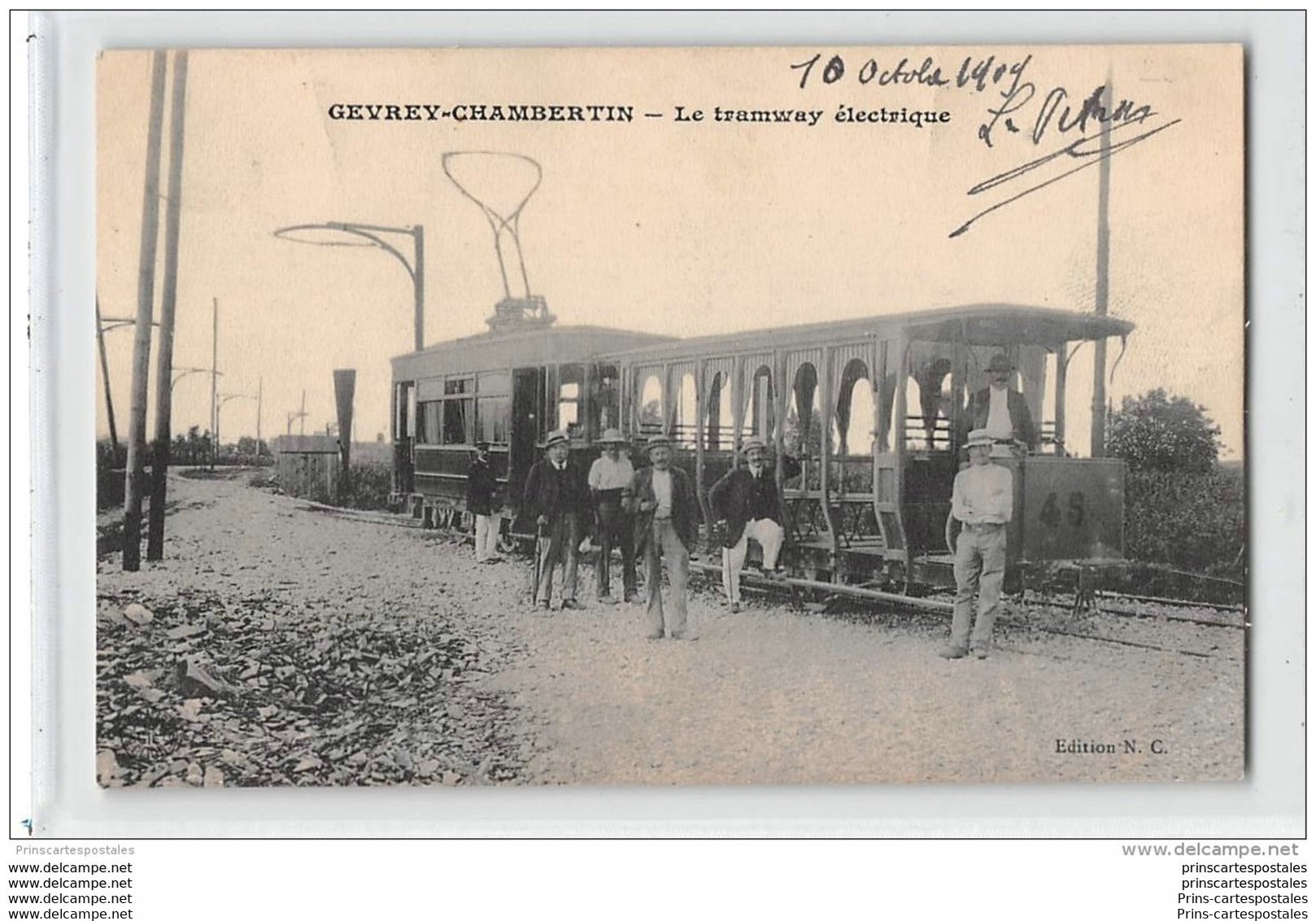 CPA 21 Gevrey Chambertin Le Tramways électriques Ligne De Dijon à Gevrey - Gevrey Chambertin