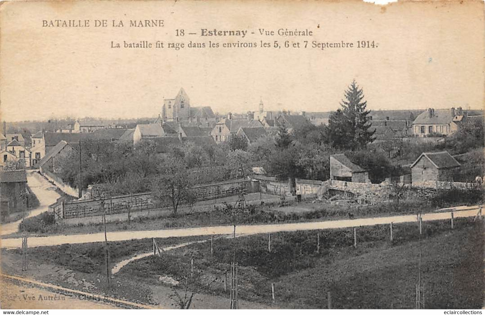 Fère-Champenoise     51        La Gare  Bombardée  Guerre14/18     (voir Scan) - Fère-Champenoise