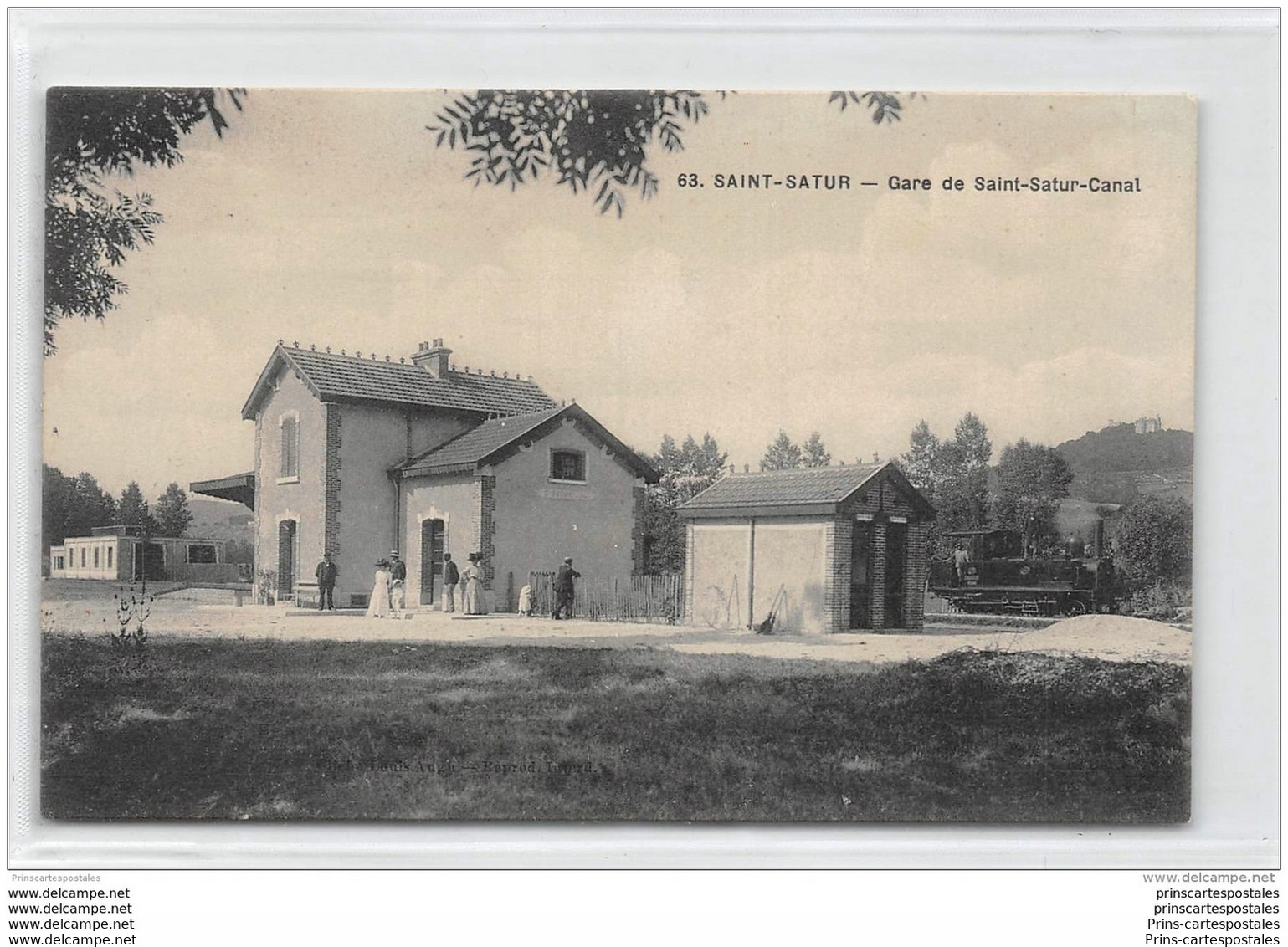 CPA 18 Saint Satur La Gare Et Le Train Tramway Ligne De Neuilly Saint Satur - Saint-Satur