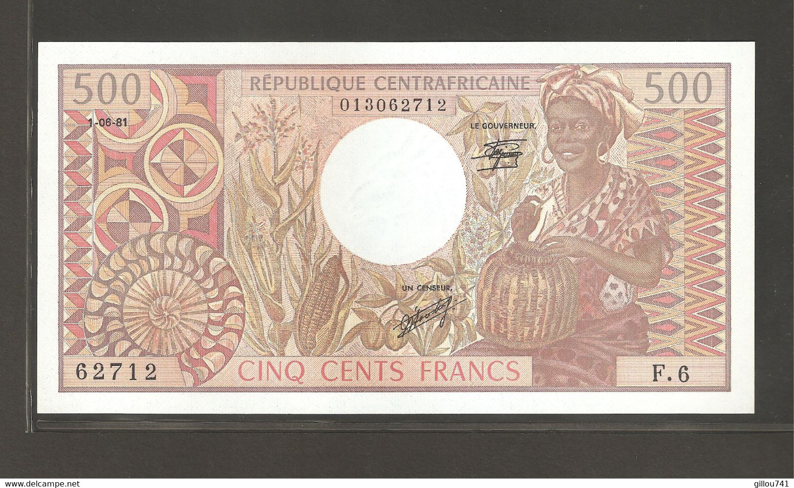 Centrafrique, 500 Francs, 1980-1984 Issue - Centraal-Afrikaanse Republiek
