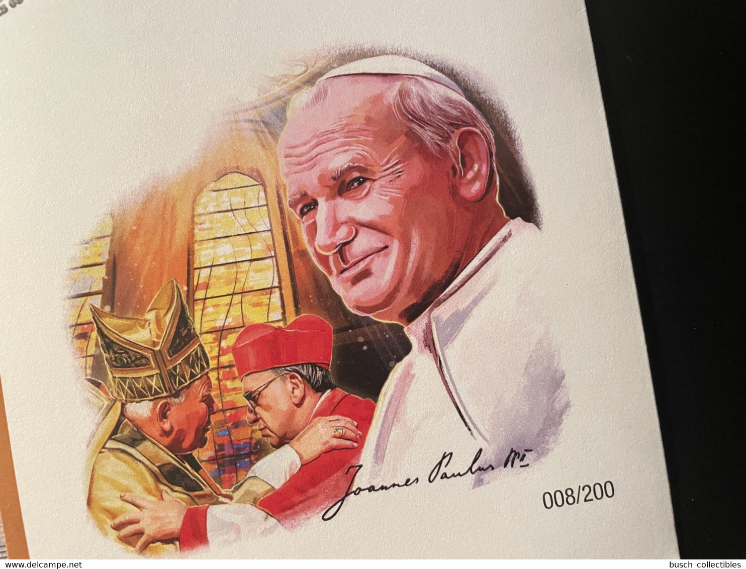 Euro Souvenir Banknote Cover Pape Pope Pape John Paul Johannes Jean II 100th Anniversary Vatican Djibouti Banknotenbrief - Popes