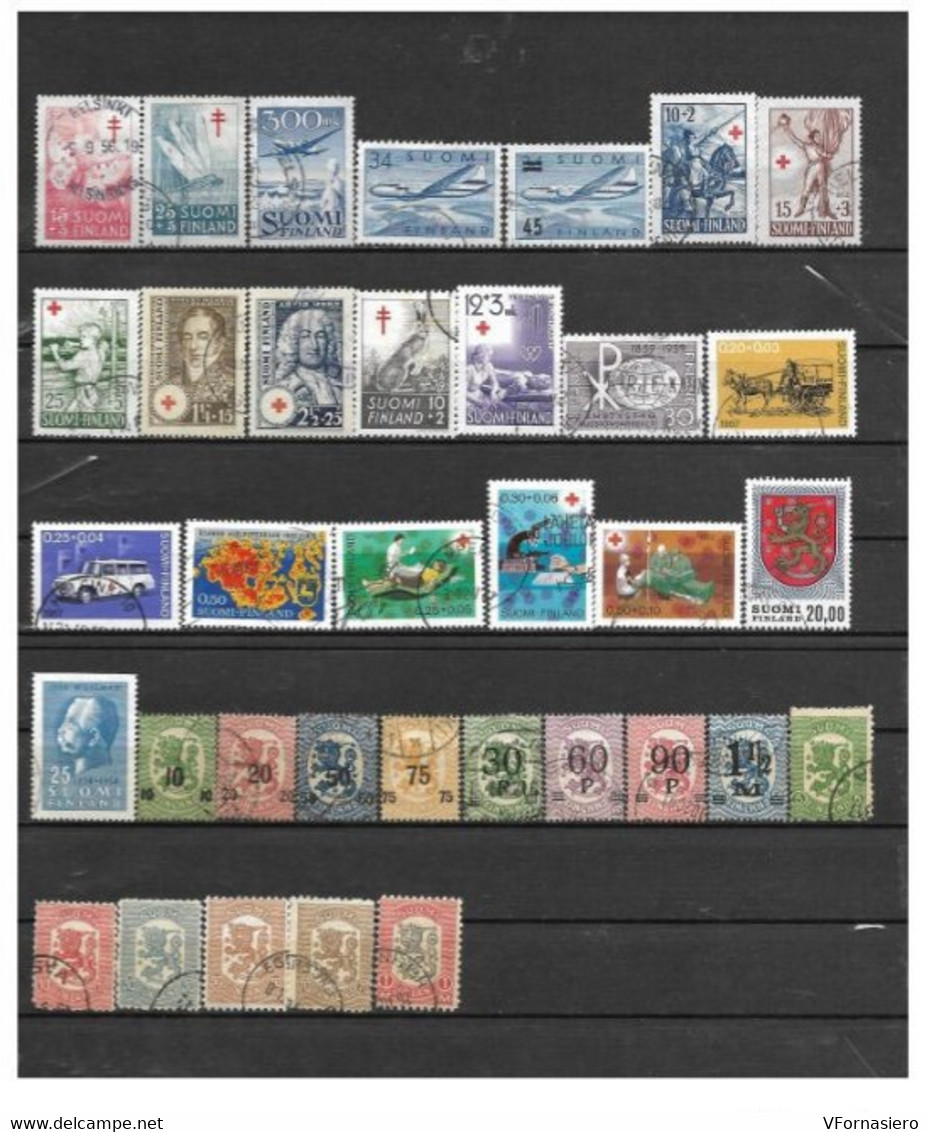 FINLANDIA ʘ 1931/1972 SUPER LOTTO con SERIE e SPEZZATURE