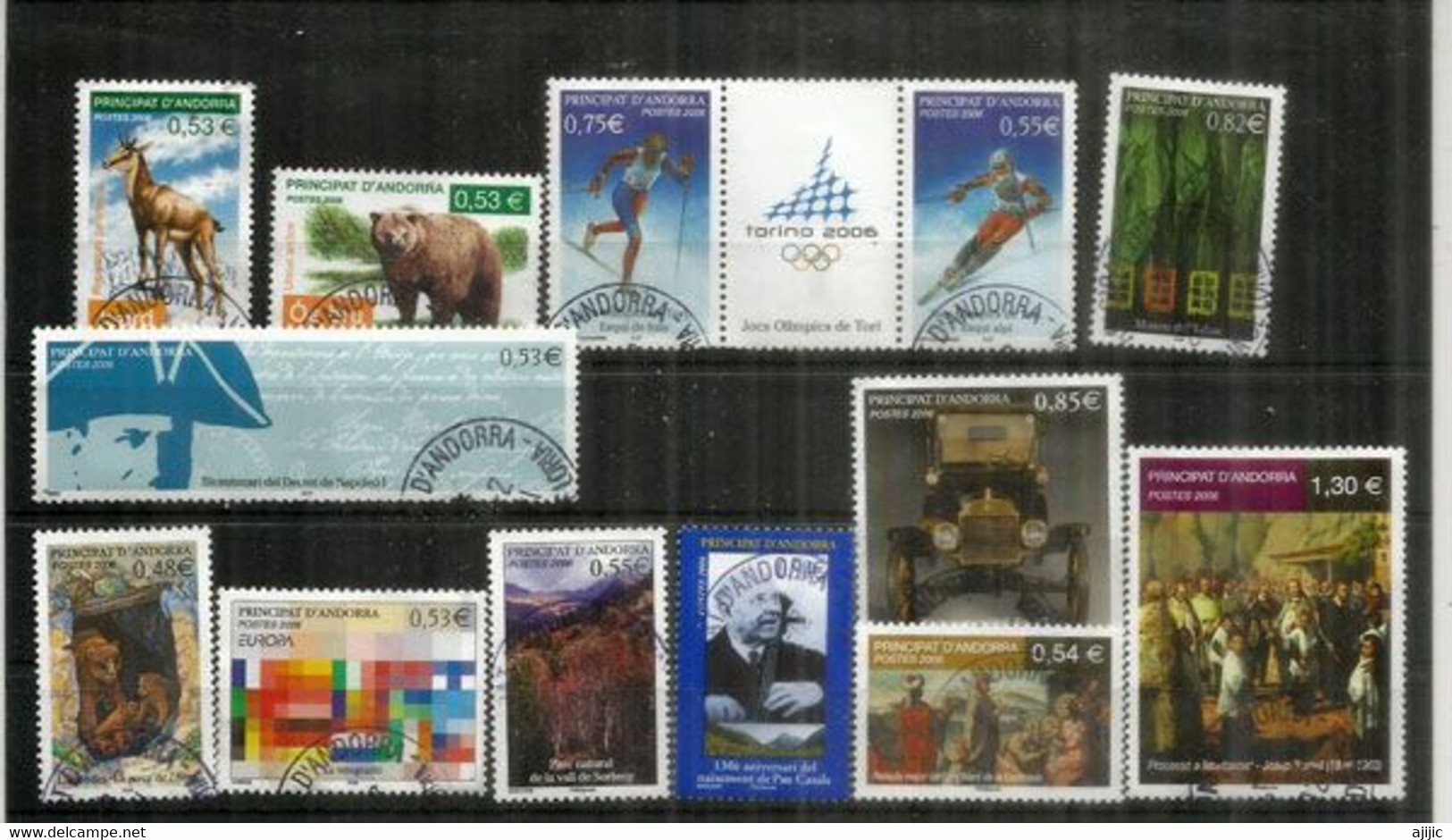 Année Complète 2006, Oblitérés, 1 ère Qualité. (Torino 2006,Napoleon 1 Er,Tabac, Ours ,Isard,etc) - Used Stamps