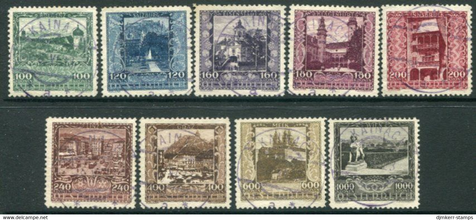 AUSTRIA 1923 Artists' Fund Set Used.  Michel 433-41 - Usados