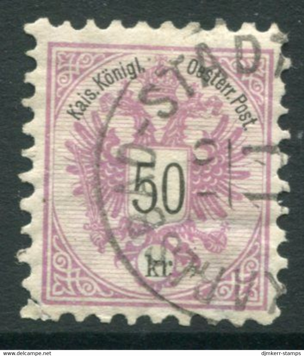 AUSTRIA 1883 Arms 50 Kr.  Fine Used.   Michel 49 - Gebraucht