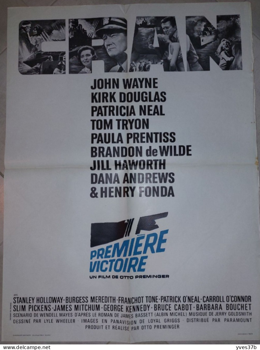 "Première Victoire" John Wayne, Kirk Douglas...1965 - Affiche 60x80 - TTB - Posters