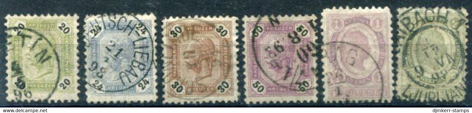 AUSTRIA 1891-96 Franz Joseph Definitive Set  Of 6 Fine Used.  Michel 63-68 - Used Stamps