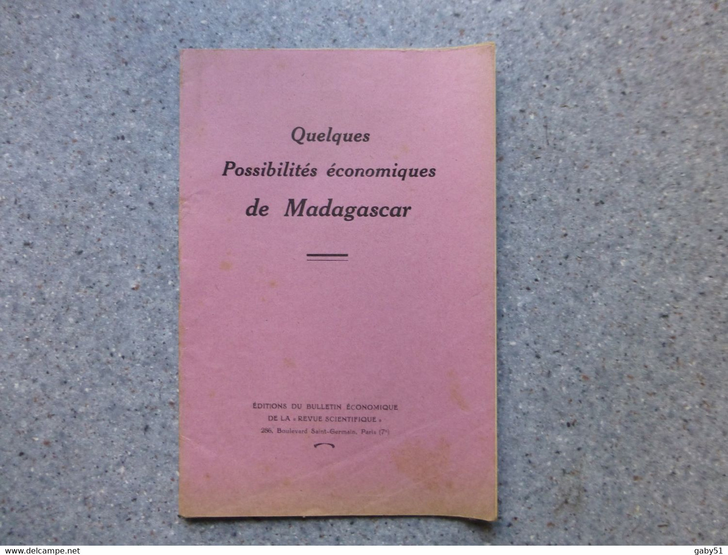 Quelques Possibilités économiques De Madagascar, Brochure Vers 1930 ; L01 - 1901-1940