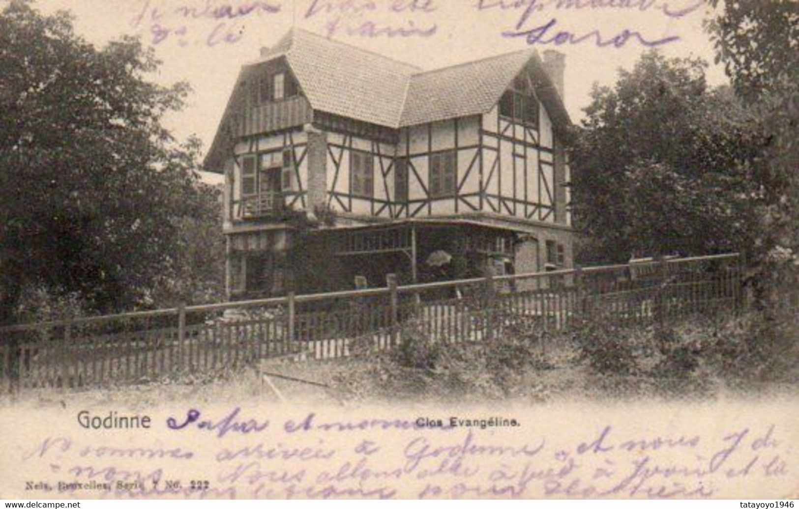 GODINNE  Clos Evangélina Circulé En 1905 - Yvoir