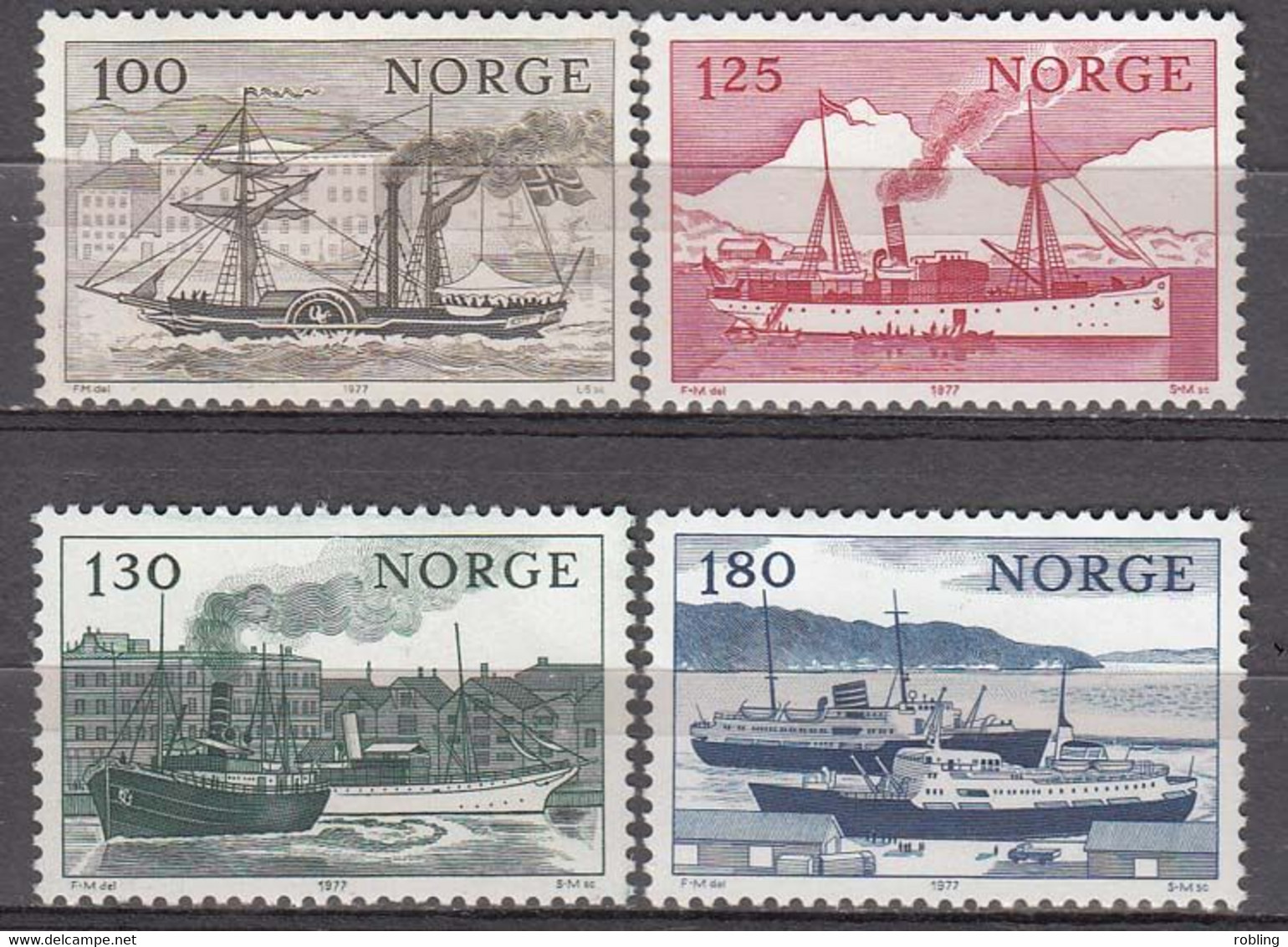 Norway  1977  Ships   Michel  747-50   MNH 29422 - Schiffe