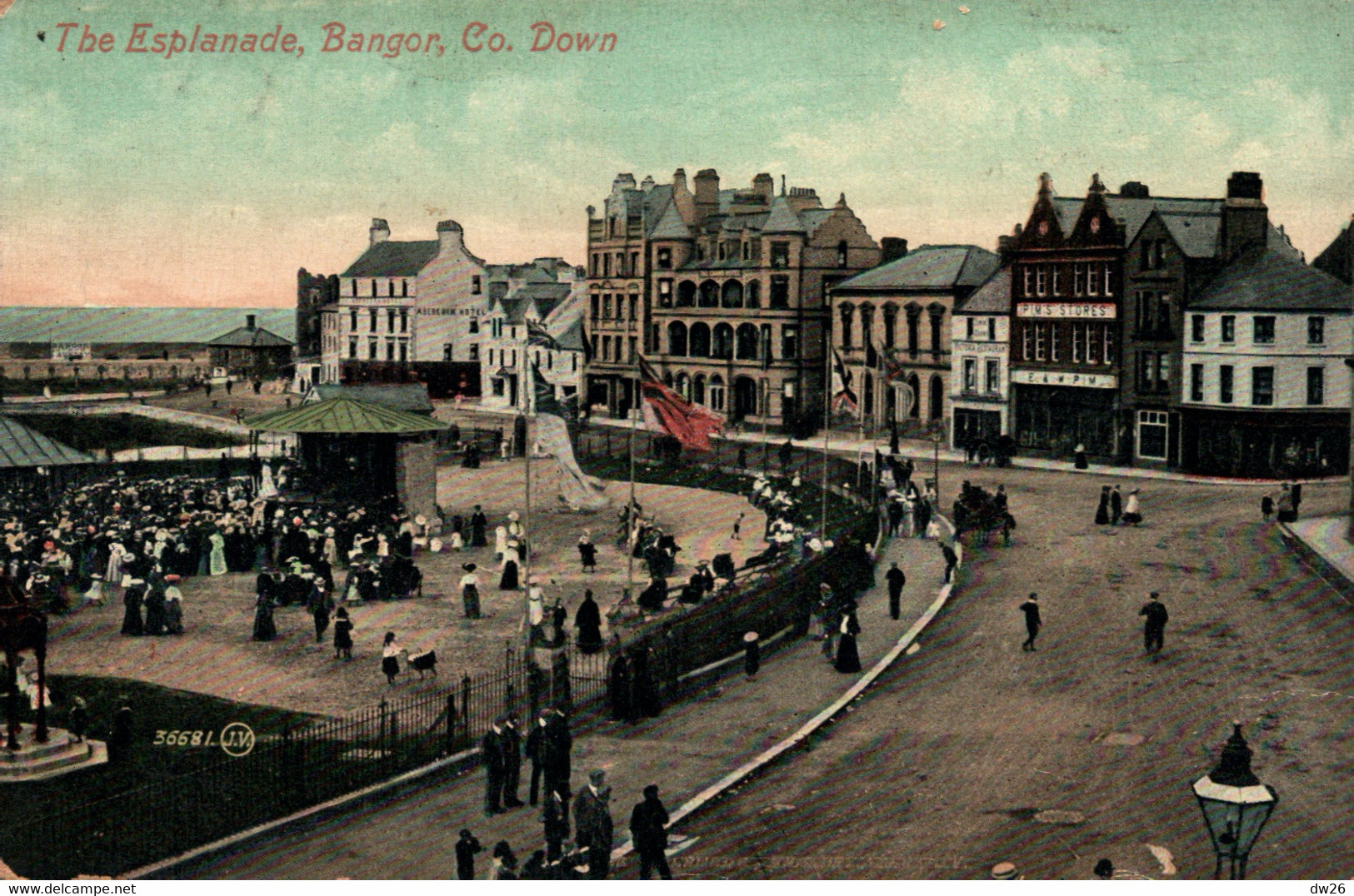 Irlande Du Nord (Ulster) The Esplanade, Bangor Co. Down - Post Card Valentine - Down