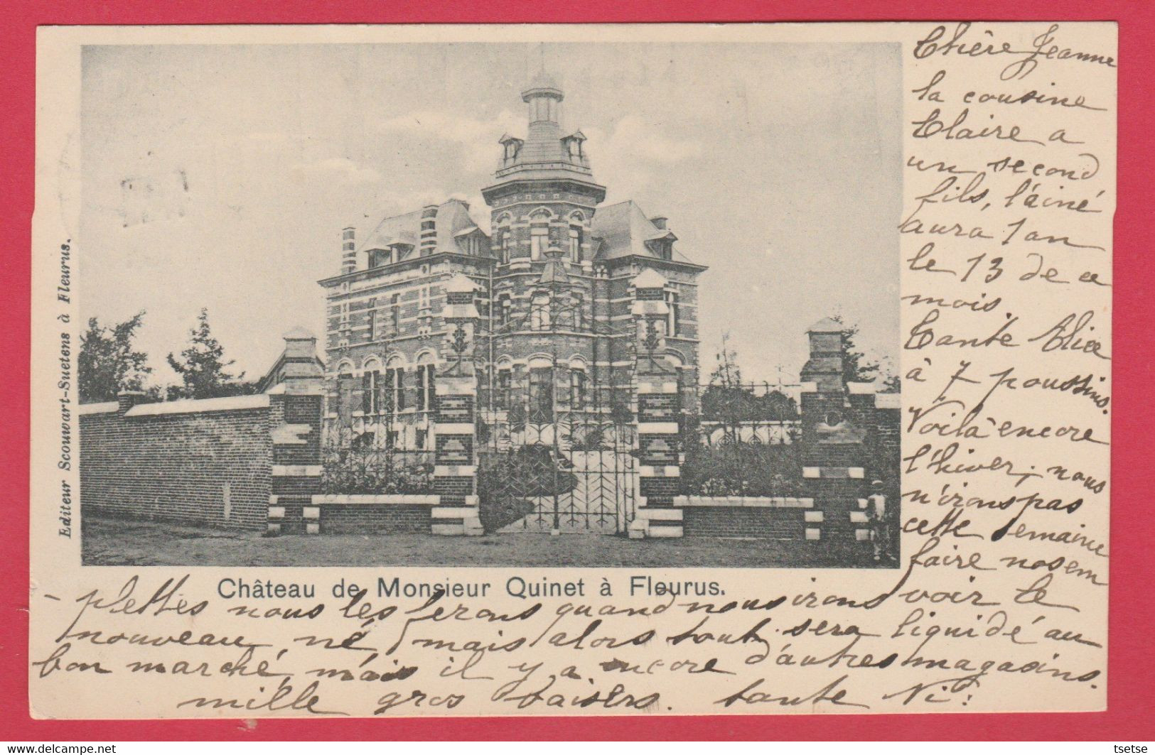 Fleurus - Château De Monsieur Quinet  - 1901 ( Voir Verso ) - Fleurus