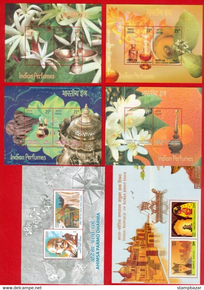 India 2019 Complete Set Miniature Sheets 20v Blocks Assorted Themes MNH - Volledig Jaar