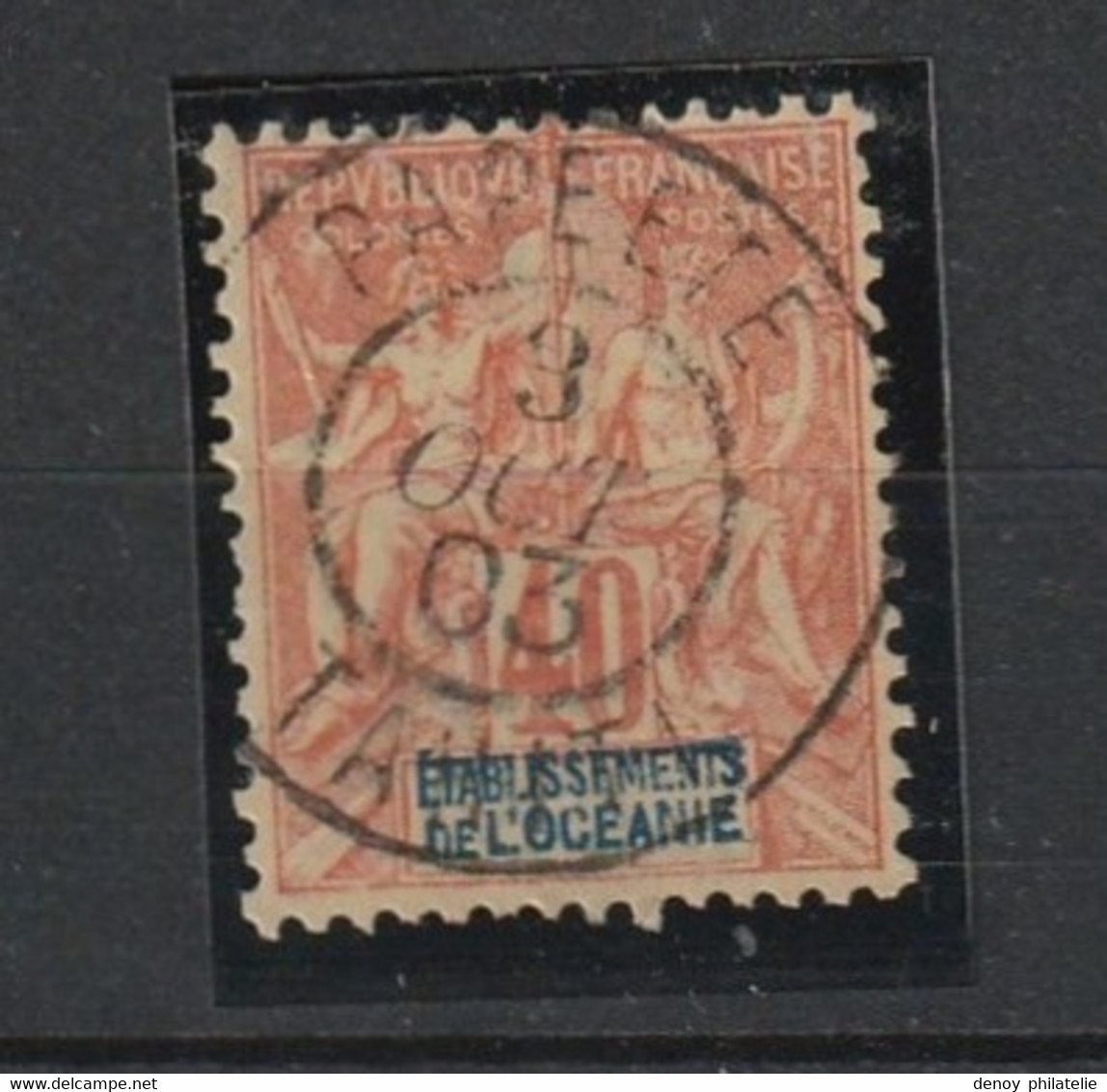 Océanie N° 10 40 Centimes Oblitéeation Centrale 3 Aout 1903 Superbe - Gebruikt