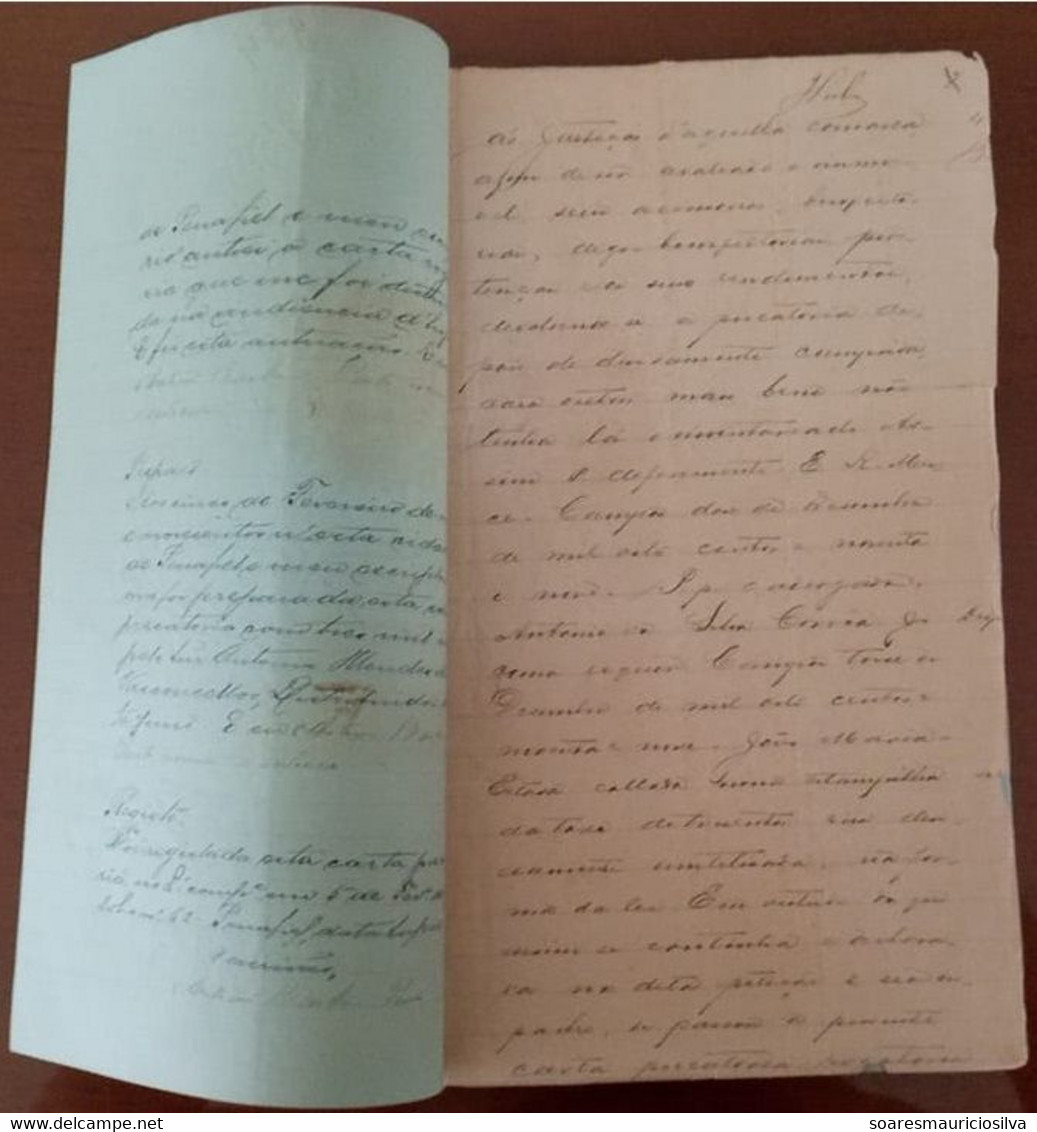 Portugal 1900 Fiscal Revenue Stationery Part Of District Court Process Rio De Janeiro Penafiel With 26 Sheets 80 Réis - Covers & Documents